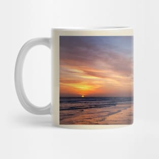 January sunrise on the beach Mug